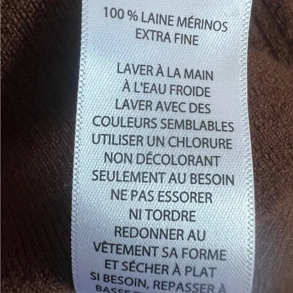 Max Studio Brown Ribbed Sweater with Buttons - Picture 3 of 4